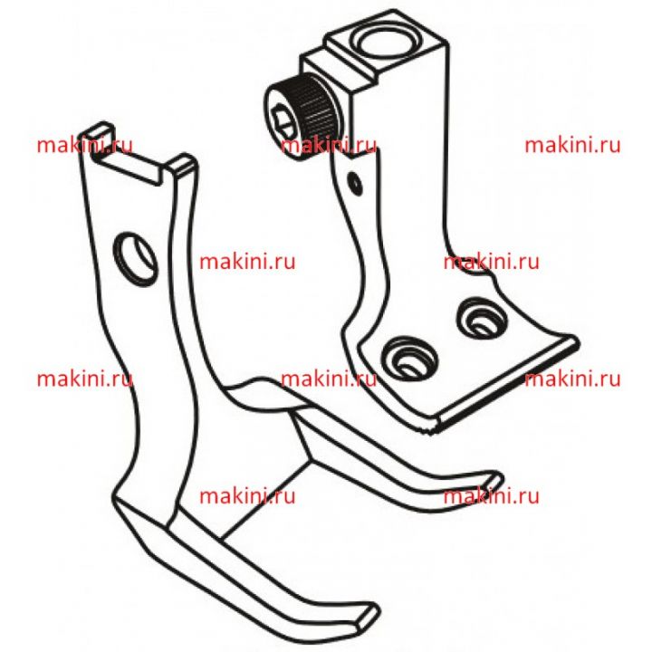 KP1296UD-4 Kwokhing лапка для двух игл 4 мм