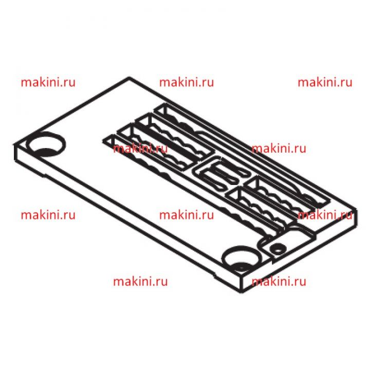 Y3508002-2 игольная пластина Kwokhing двухигольная 4.8 мм