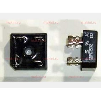 67823001 RECT, BRIDGE 35A 200V .25"" FASTON TABS